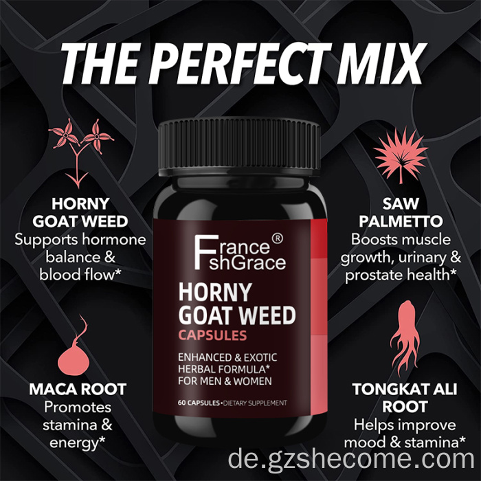 Kräutergesundheitsergänzung Honigziege Unkraut mit Maca